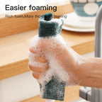 Heavy Duty Scour Pads Sponge Dish Scrubber Non-Scratch Green Reusable Household Scrub Pads for Kitchen and Dish Cleaning Tool (12Pcs)