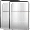 Baking Sheet with Racks Set [2 Sheets + 2 Racks], Stainless Steel Baking Sheets with Cooling Racks, Nonstick Pan, Warp Proof & Rust Proof & Easy to Clean, Size 18 X 13 X 1 Inch