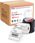 enKo Dymo 4XL Labels 4 x 6 1744907 Compatible for Dymo Labelwriter 4XL Shipping Label Thermal Printer (90 Rolls, 19,800 Labels)