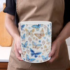 Kitchen Utensil Holder,7.2″Extra Large Stable Pattern Ceramic Utensil Crock,Utensil Organizer for Countertop,Kitchen Decor,Utensil Holder for Housewarming,Wedding Gift (Butterfly)