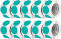 Perco Teal 3-Inch Perforated Circle Dot Sticker Labels — 10 Rolls, 5,000 Round Stickers — with Permanent Adhesive for Moving Boxes, Sale Signage, Displays, Status Messaging—Made in USA
