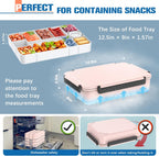 Chilled Portable Snackle Box Container with Reusable Ice Pack Bonus Insulated Bag 2Dip Container Divided Serving Tray Beach Essentials for Charcuterie Road Trip Picnic Family Party