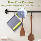 Silicone Spoon Rest for Stove Top, Heat-Resistant & BPA-Free, Non-Slip Kitchen Spoon Holder for Stove, Gray + Yellow Plum