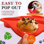 Walfos Silicone Muffin Pan - 6 Cup Non-Stick Cupcake Pan for Baking, Food Grade and BPA Free, Perfect for Egg Muffin, Cupcake, Quiches and Frittatas (3 Pack)