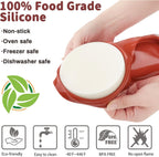 JOERSH Silicone Egg Mold Non-Stick 4 Inch Jumbo Size Muffin Top Pan, Large Round Silicone Molds for Baking Hamburger Bun, Egg Bites, Breakfast Sandwiches, Pancakes