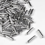 Silver Rods Sprinkles, Sugar Sprinkles For Cake Decorating, 150g/5.29oz, Food Grade, Ice Cream Decoration, Cupcake Toppers, Donuts, Cookies, Holiday, Birthday Party, Christmas Supplies