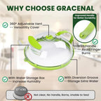 Steam And Reheat Microwave Cover, Microwave Splatter Cover, 2-In-1glass Microwave Cover For Food, Adjustable Steam Hole, Food Water Storage Box, Splash-Proof Design For Cooking (B)