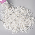 White Wedding Sprinkles for Cake Decorating 4.23ounce - Sugar Mix Contains White & Silver Pearl Sprinkles for Cupcake Toppers, Ice Cream, Candy, Cookie Decorations - Wedding Party Supplies