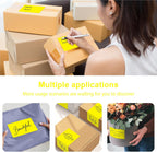 300per Roll 3 X 5 Inch Printable Rectangle Color Coding Labels, Adhesive Color Coding Stickers for Bar-Codes, Address, Small Business Labeling, Inventory, Yellow