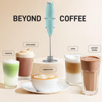 Zulay Kitchen Tornado Whisk Milk Frother with 4 AA Duracell Batteries - Triple Whisk for More Power - Handheld Coffee Frother with Stand - Drink Mixer for Lattes, Matcha & Protein Shakes