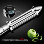 MAD SHARK Ultra Sharp Potato Peeler, Fruit Carrot Veggie Peelers for Kitchen,Flat/Serrated Blade 2 in 1-I Shaped Stainless Steel Peelers,Vegetable Peeler with Ergonomic Non-Slip Handle