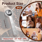 10ML / 2/3TBSP Measuring Spoons, 2 Pcs Stainless Steel Tablespoon, Small Metal Teaspoons for Measuring Dry and Liquid Ingredients