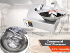 INTSUPERMAI Commercial Electric Multi Function Chopper Food Shredder Processor 5.5L Multifunction Meat Bowl Cutter Mixer with 304 SS Blade for Meat Vegetable Cutter Chopper Machine 110V 550W 120kg/h