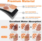 Findosom 2PCS 16" x 24" Dish Drying Mat & 24" x 5.5" Sink Splash Guard, Super Absorbent & Cuttable Dish Mat Drying Kitchen Mat with Orange Floral, Hide Stain Drying Mat for Kitchen Counter