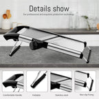 Mandoline Food Slicer, Adjustable Mandoline Slicer for Kitchen, Stainless Steel Mandolin Vegetable Chopper for Potato/Tomato/Onion, Vegetable Slicer Julienne Cutter with Cut-Resistant Gloves