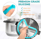 Silicone Sealing Ring, 3Pack,Sky Blue & Cherry Red & Transparent White, Fit for Instant Pot 5/6 Quart Models, (Duo ,Lux ,Duo Plus ,Ultra , Viva )Fit for 5qt / 6qt, Dishwasher Safe.