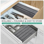 Stone Dish Drying Mat Collapsible Diatomaceous Earth Absorbent Mat Quick Dish Drying Pad Dish Rack Pad Match Any Counterto Multiple Usage for Kitchen,Bathroom (Dark-Gray Marble Pattern, 24"L x 16"W)