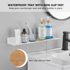 Clear Glass Soap Dispenser - Dish Hand Soap Dispenser Set for Kitchen, Refillable Soap Lotion Dispenser Bathroom with Sturdy Pump and Tray, 14 Waterproof Labels -Clear