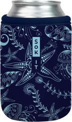 Sok It CanSok Sleeve for Beer & Soda Insulated Neoprene Cover (Ocean Oasis, 12oz Can Sleeve)