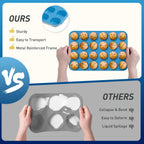2 Pack 24 Cups Mini Muffin Pan with Metal Reinforced Frame Silicone Molds Baking Pans Molde Silicona Para Reposteria Tart Pans for Baking Mini Moldes Para Pasteles Molde Para Flan