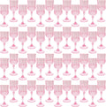 Plastic Wine Glasses，Plastic Goblets Vintage Style Cordial Drinking Glasses for Wedding Reception, Grand Event Party Supplies (48, Pink)