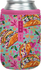 Sok It CanSok Sleeve for Beer & Soda Insulated Neoprene Cover (Taco 'Bout, 12oz Can Sleeve)
