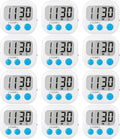 12 Pack Digital Kitchen Timers for Cooking Magnetic Timer for Cooking Loud Alarm White