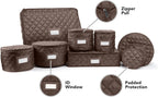 Covermates Keepsakes - Dish Storage Set - Padded Protection - ID Window - Stain Resistant - Machine Washable - China Storage, Bronze