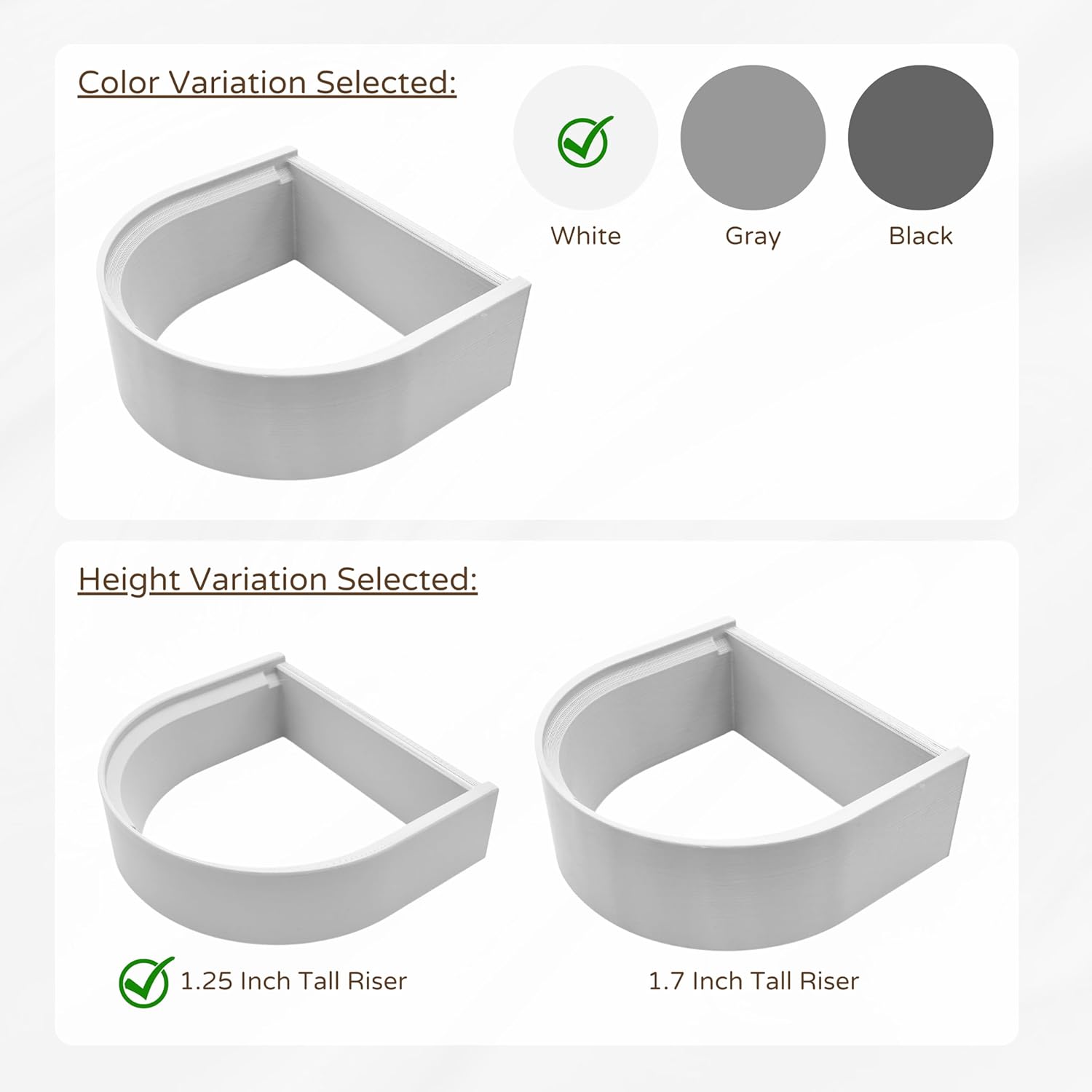 Drip Tray Mug/Cup Riser Made for the Keurig to Reduce Splashes - Riser Only (White, K-Mini 1.25 inches Tall)