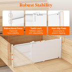 Lifewit 4 Pack Deep Drawer Dividers 8" High, 13.8-22.5" Adjustable Dresser Drawer Divider, Plastic Drawer Organizer for Clothes, Tall Drawers Separators for Dresser, Kitchen, Bedroom, Bathroom, Office