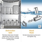 Meat Grinder & Stainless Steel Slicer Shredder Attachment for KitchenAid Stand Mixer, Meat Grinder Attachment with Sausage Stuffing Set and Cheese Grater, For Kitchenaid Mixer Attachments