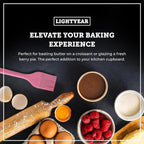 Lightyear Silicone Basting Pastry Brush Set (2 Pcs) ❘ 450°F Heat Resistant Oil Brush for Your Kitchen - Ideal For BBQ’s, Baking & Cooking | 100% Food Grade Silicone - BPA Free & Dishwasher Safe (Pink)