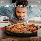 11-Piece Nonstick Stackable Baking Pans Set, Toxin-Free Bakeware Sets, Baking Pan Set with Silicone Handles, Includes Cookie Sheets, Loaf Pan, Pizza Pan, Muffin Pan, Red&Black