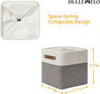 DULLEMELO 11 Inch Cube Storage Bins Fabric Storage Cubes 4 Pack Foldable Cube Storage Baskets for Cube Organizer, Cube Storage Organizer Bins for Home Office Organizer Closet, Shelves, Toy, Nursery