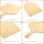 5 Pack 12 Inch Wooden Pizza Peel, Large Wood Pizza Spatula Paddle with Handle, Wooden Pizza Peel Spatula Cutting Board for Baking, Oven Pizza(16.5" L x 12" W)