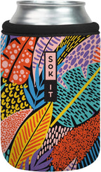 Sok It CanSok Sleeve for Beer & Soda Insulated Neoprene Cover (Feathered Foliage, 12oz Can Sleeve)