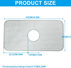 1 Pack Silicone Sink Mat, Center Drain Non-slip Sink Protectors Large Kitchen, Heat Resistant Mat Liner for Farmhouse Stainless Steel Porcelain Bottom