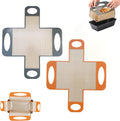 Reusable Silicone Bread Loaf Pan Liner, Food-Grade Silicone Bread Sling, Sourdough Bread Baking Mat, Non-Stick &Easy Clean Dough Transfer Tool, Fits 9x5" or 1.5lb Loaf Pans, Grey & Orange, 2PCS