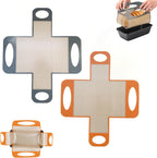 Reusable Silicone Bread Loaf Pan Liner, Food-Grade Silicone Bread Sling, Sourdough Bread Baking Mat, Non-Stick &Easy Clean Dough Transfer Tool, Fits 9x5" or 1.5lb Loaf Pans, Grey & Orange, 2PCS