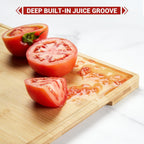Cutting Board for Kitchen, Bamboo Cutting Boards For Kitchen Meal Prep & Serving - Bamboo Cutting Board Set with Holder, Charcuterie & Chopping Board