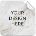 100 Custom Vinyl Stickers - Upload Your own Image, Text, Design, Logo - Personalized Logo Labels for Handmade, Packaging, Bottle, Jars, Candle, Brand Stickers (Gold Marble, 2x2 Square)