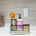 OKIEDOKIE ARTICHOKIE Kitchen Sink Caddy Organizer – With Self-Drying Stone, Multi-Purpose with Sponge & Dish Brush Holder, Compact Sink Sponge Holder for Kitchen Countertop