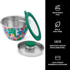 S’well Stainless Steel 64oz Salad Bowl Kit, Paper Cutouts Design, Includes 2oz Mini Canister and Removable Tray, Leakproof, Easy to Clean, Dishwasher Safe