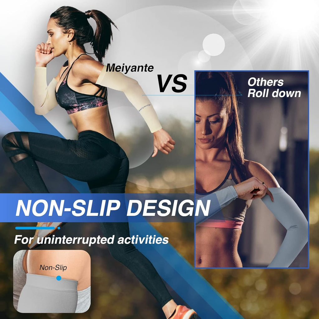Arm Sleeves for Men Women Work 1 Pair UV Sun Protection UPF Long Sleeves Tattoo Cover Up Sleeves to Cover Arm Sleeves Cooling