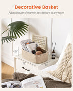 Small Woven Basket, 12 x 8 x 4.5 Inches, Storage Basket for Organizing, Cute Small Rope Shelf Closet Cube Storage Bins Baskets for Shelves, Dog Toy Gift Baskets Empty, 3 Packs, Mixed Brown