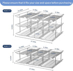 Can Organizer for Pantry Free Combination Can Dispenser,Clear 2 Pack 2 Tier Storage Rack for 48 Cans Suitable for Cabinet Pantry Fridge Countertop (3 * 2)