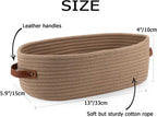 Set Of 2 Storage Basket Boho Decor Baskets for Organizing Woven Decorative Basket for Countertop Toilet Paper Basket for Toilet Tank Top Shelf Basket with Handle Khaki