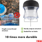 Soap Dispensing Palm Brush, Dish Brush Set with Silicone Drip Tray and One Refill, Kitchen Dish Scrub Brush for Cleaning Pots, Pans, Sinks