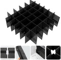 Blosssound 15pcs 5.12x 15 Tall Drawer Divider Adjustable Drawer Organizer DIY Ultra Deep Storage Organizer Separator with Fixed Buckle for Underwear Socks Dormitory Office Kitchen Bedroom(Black)