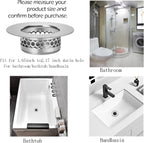 Hair Catcher Shower Drain Bathtub Lavatory Sink Drain Strainer for Laundry, Mop Pool, Utility, Slop, RV Sink, Stainless Steel Drain Filter。Fit Hole Size from 1.65-2.17" ，2Pack (1.5”)